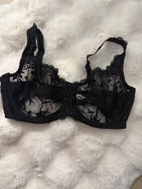 BNWOT Soma Black Sensuous Lace Unlined Bra